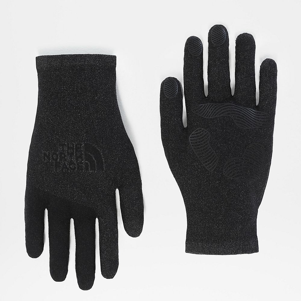 The North Face Gloves Mens Australia - The North Face Etip™ Knit Ski Black Skiing And Snowboarding (